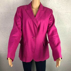 Chadwicks Of Boston Pink Holiday Blazer Style 60443FCBR Size14